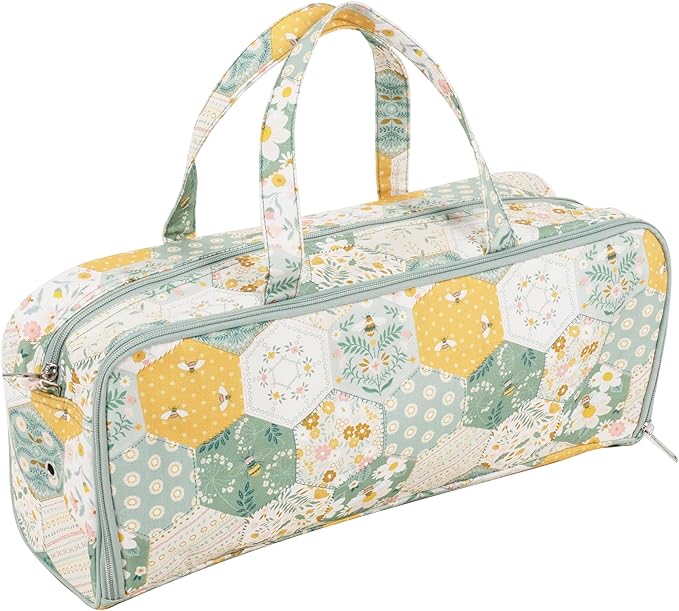 Hobby Gift Knitting Bag with Pin Case Patchwork Bee