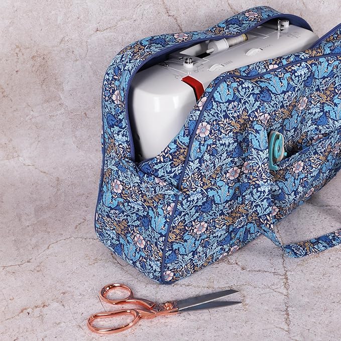 Hobby Gift Sewing Machine Bag Woodblock Floral