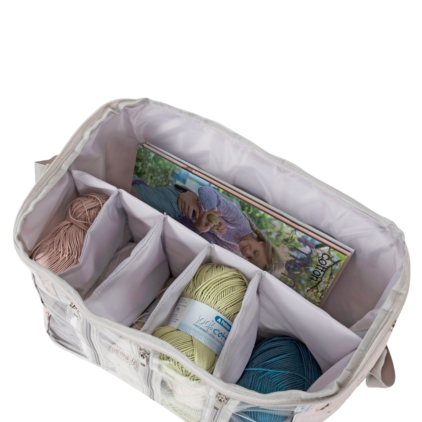 Hobby Gift Knitting Bag with Yarn Storage: Bee