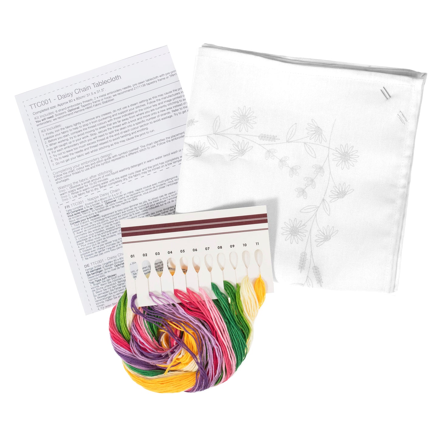 Trimits Embroidery Kit: Tablecloth: Daisy Chain
