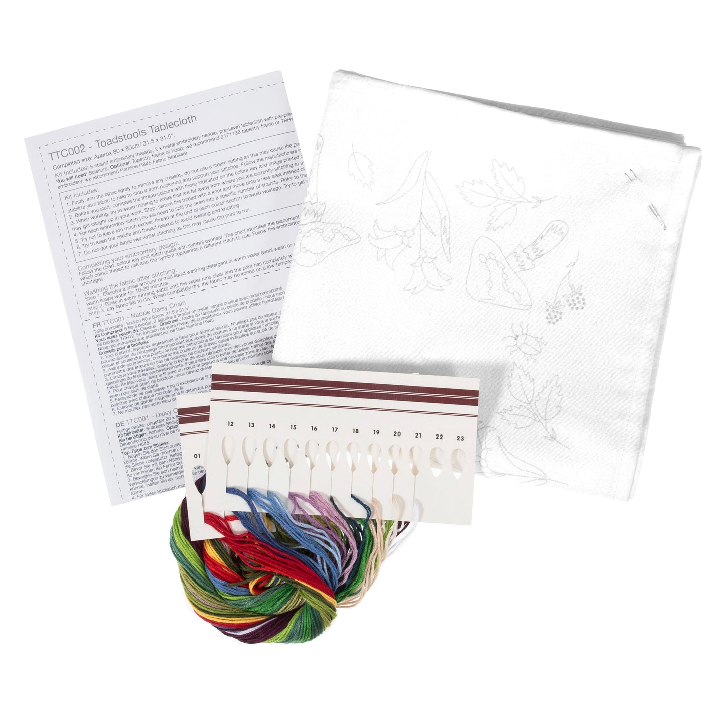 Trimits Embroidery Kit: Tablecloth: Toadstools