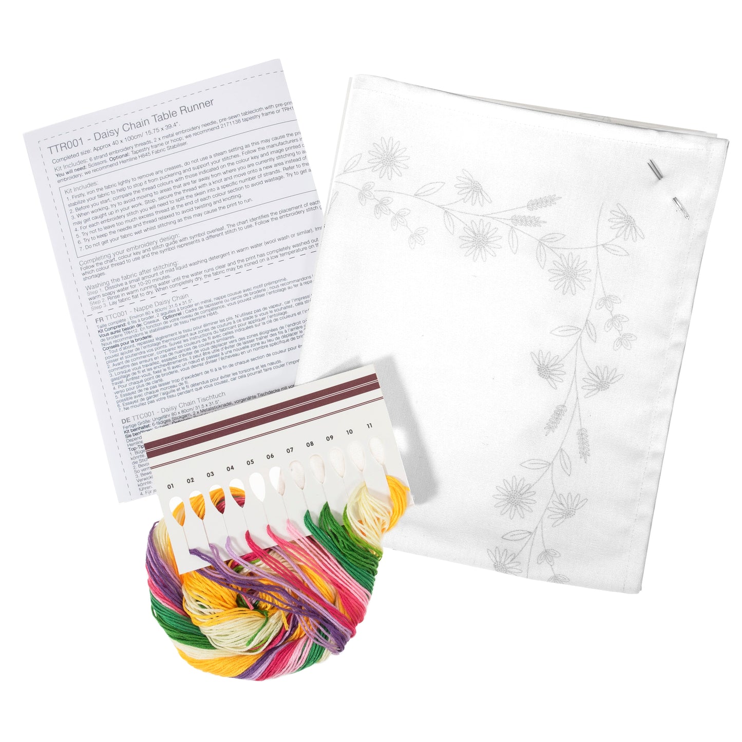 Trimits Embroidery Kit: Table Runner: Daisy Chain