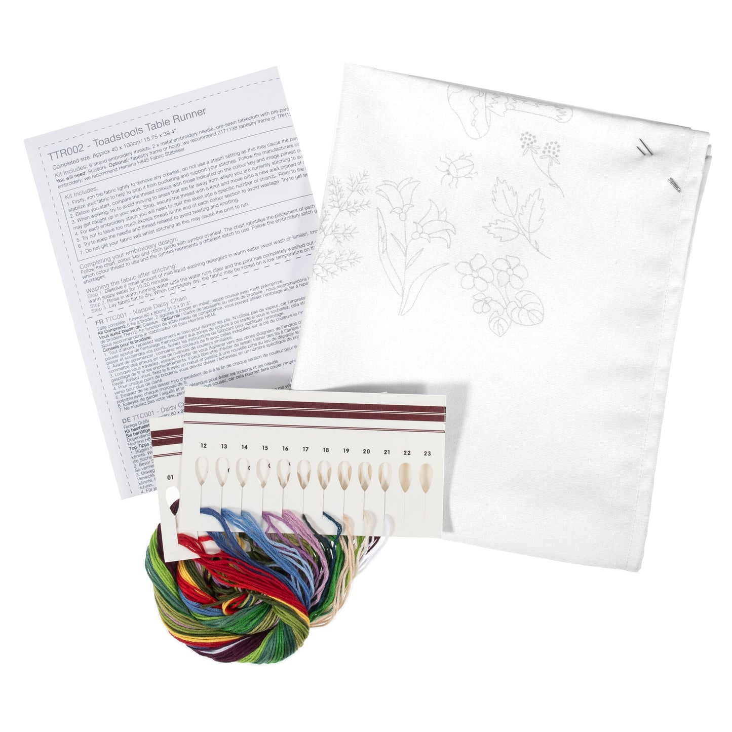 Trimits Embroidery Kit Table Runner: Toadstools