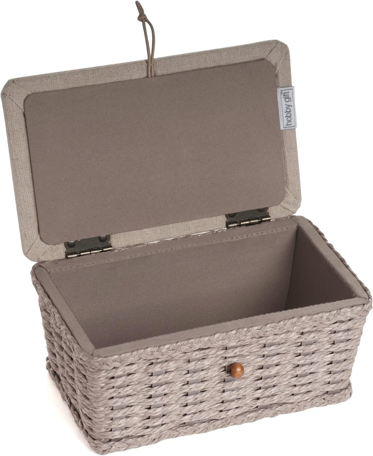 Hobby Gift Small Sewing Craft Hobby Storage Box, Wicker Basket, Linen Bee