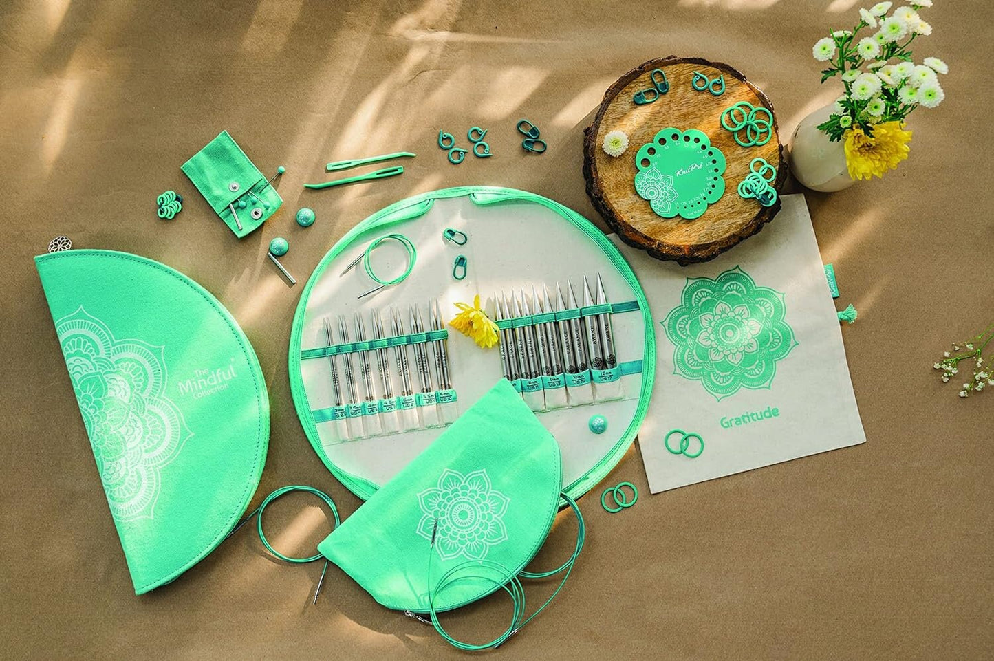 KnitPro Knitting Pin Set Circular Interchangeable (10cm) The Mindful Collection: Warmth