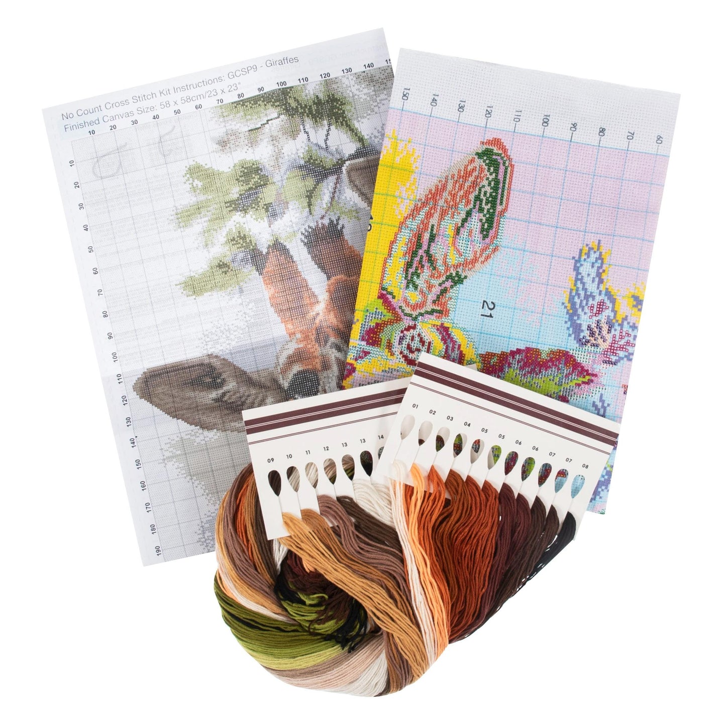 Trimits Printed Cross Stitch Kit Extra Large Giraffes