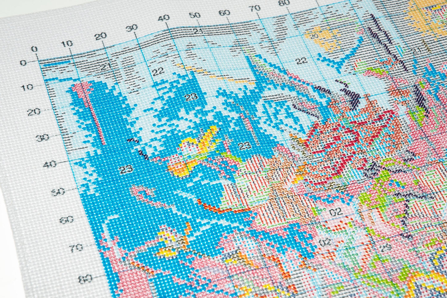 Trimits Printed Cross Stitch Kit Extra Large Wildflowers