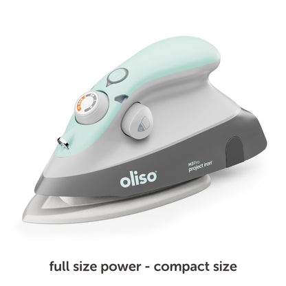 Oliso M3Pro Mini Project Iron – Compact Size Steam Iron with LED Light for Textiles, Clothes, Sewing, Quilting and Crafts