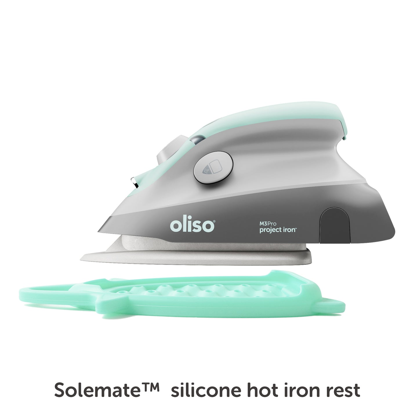 Oliso M3Pro Mini Project Iron – Compact Size Steam Iron with LED Light for Textiles, Clothes, Sewing, Quilting and Crafts