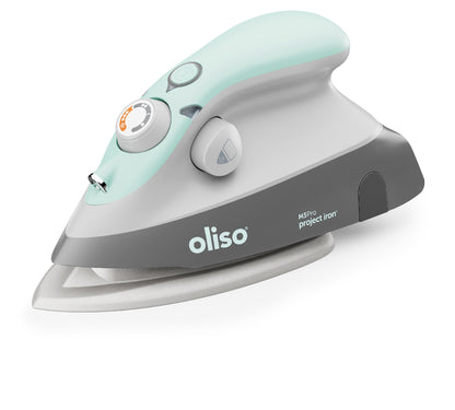 Oliso M3Pro Mini Project Iron – Compact Size Steam Iron with LED Light for Textiles, Clothes, Sewing, Quilting and Crafts