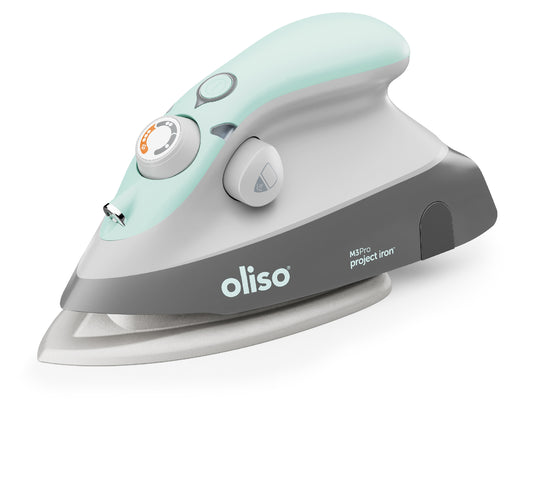 Oliso M3Pro Mini Project Iron – Compact Size Steam Iron with LED Light for Textiles, Clothes, Sewing, Quilting and Crafts