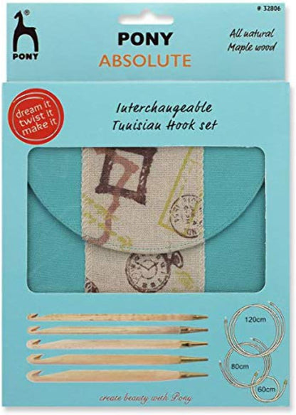 Pony Crochet Hook Set Interchangeable Absolute Maple 15cm