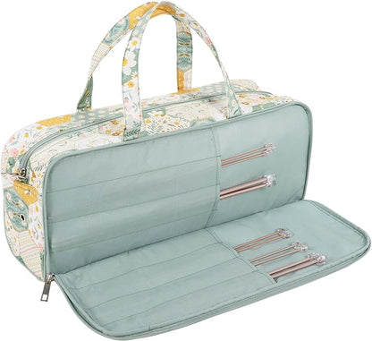 Hobby Gift Knitting Bag with Pin Case Patchwork Bee