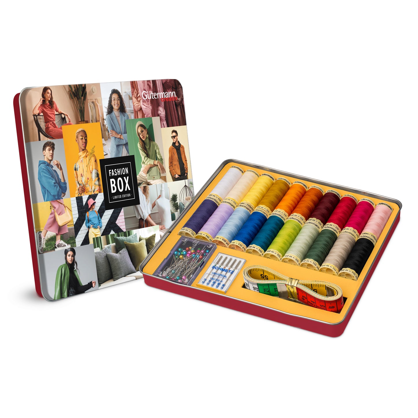 Gutermann Thread Storage Tin Sew-All with Accessories 20 x 100m Fashion