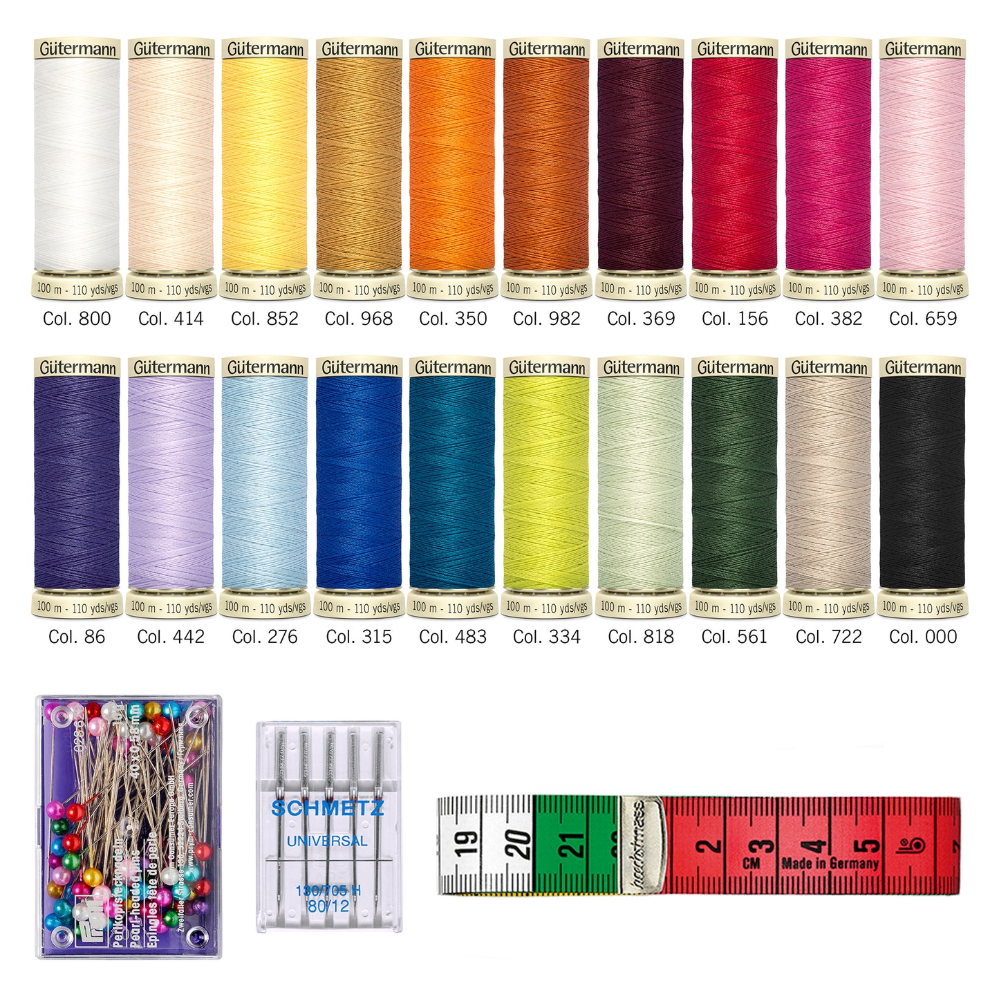 Gutermann Thread Storage Tin Sew-All with Accessories 20 x 100m Fashion