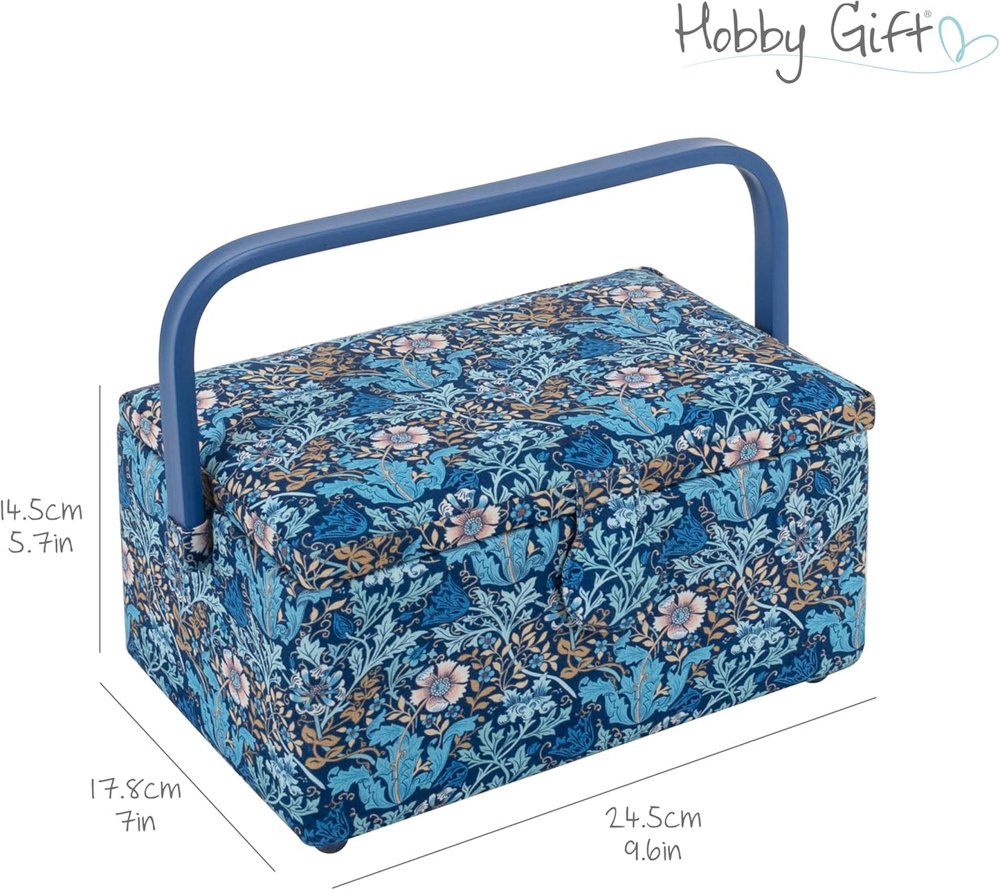 Hobby Gift Sewing Box (M) Woodblock Floral