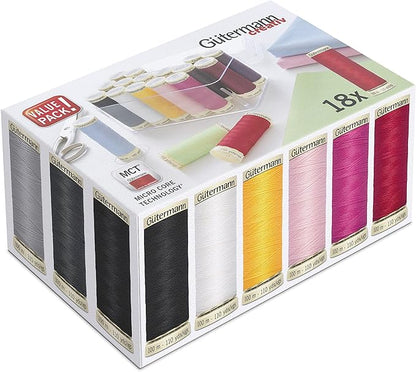 Gutermann Thread Set Sew-All 100m: Pack of 18