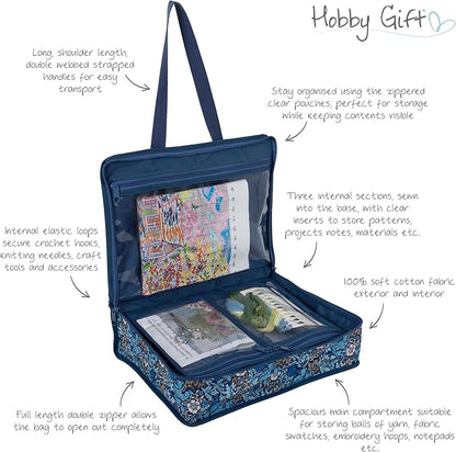 Hobby Gift Project/Craft Bag All-In-One Soft Woodblock Floral