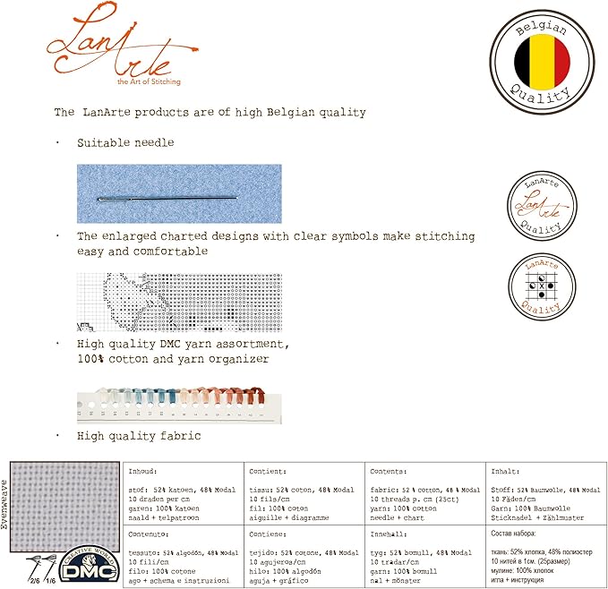 Lanarte Counted Cross Stitch Kit Beauty of the Sea: Evenweave