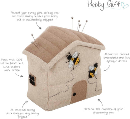Hobby Gift Pincushion House Applique: Bee