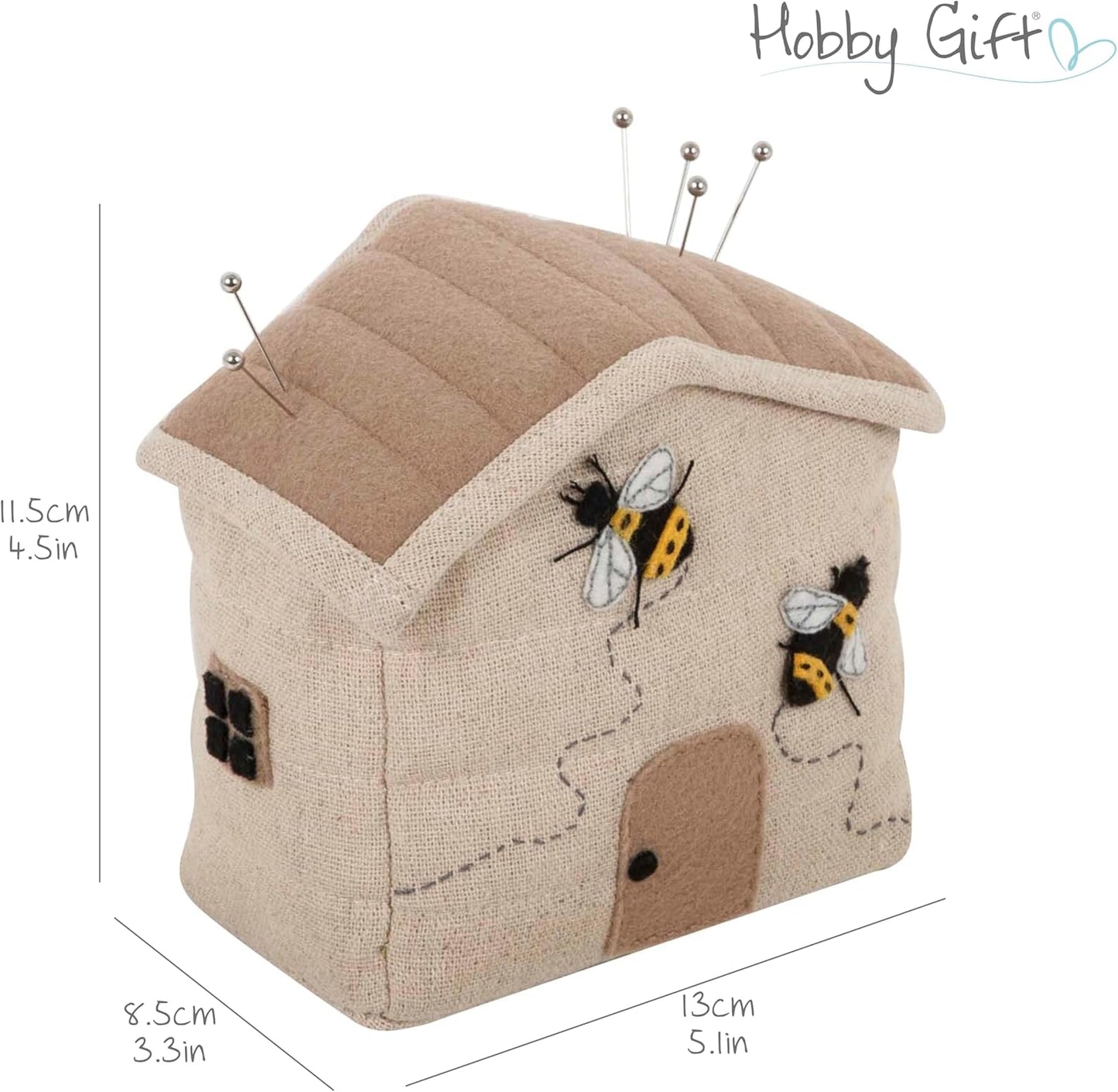 Hobby Gift Pincushion House Applique: Bee