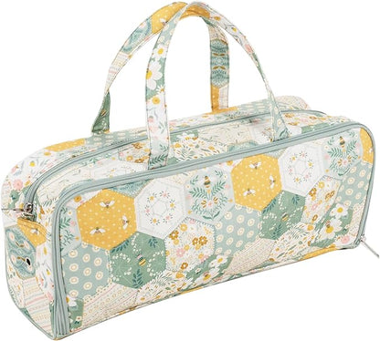 Hobby Gift Knitting Bag with Pin Case Patchwork Bee