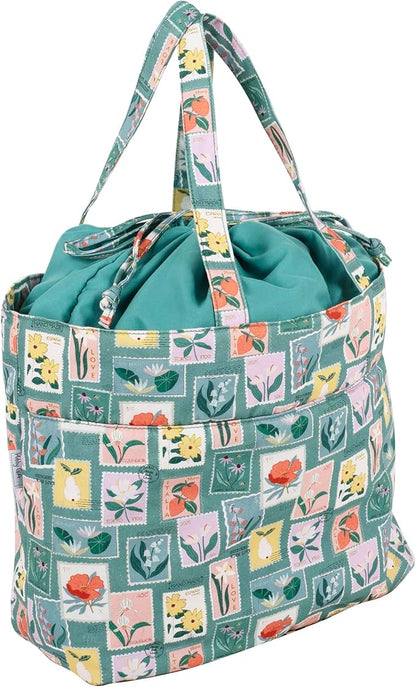 Hobby Gift Craft Bag (L) Drawstring Embroidered Stamps