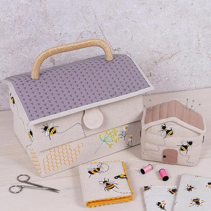 Hobby Gift Needle Case: Embroidered: Bee