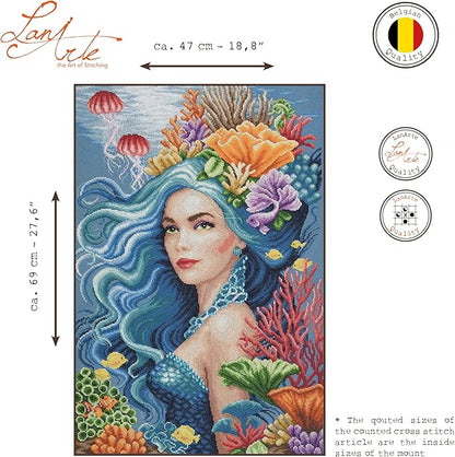 Lanarte Counted Cross Stitch Kit Beauty of the Sea: Evenweave