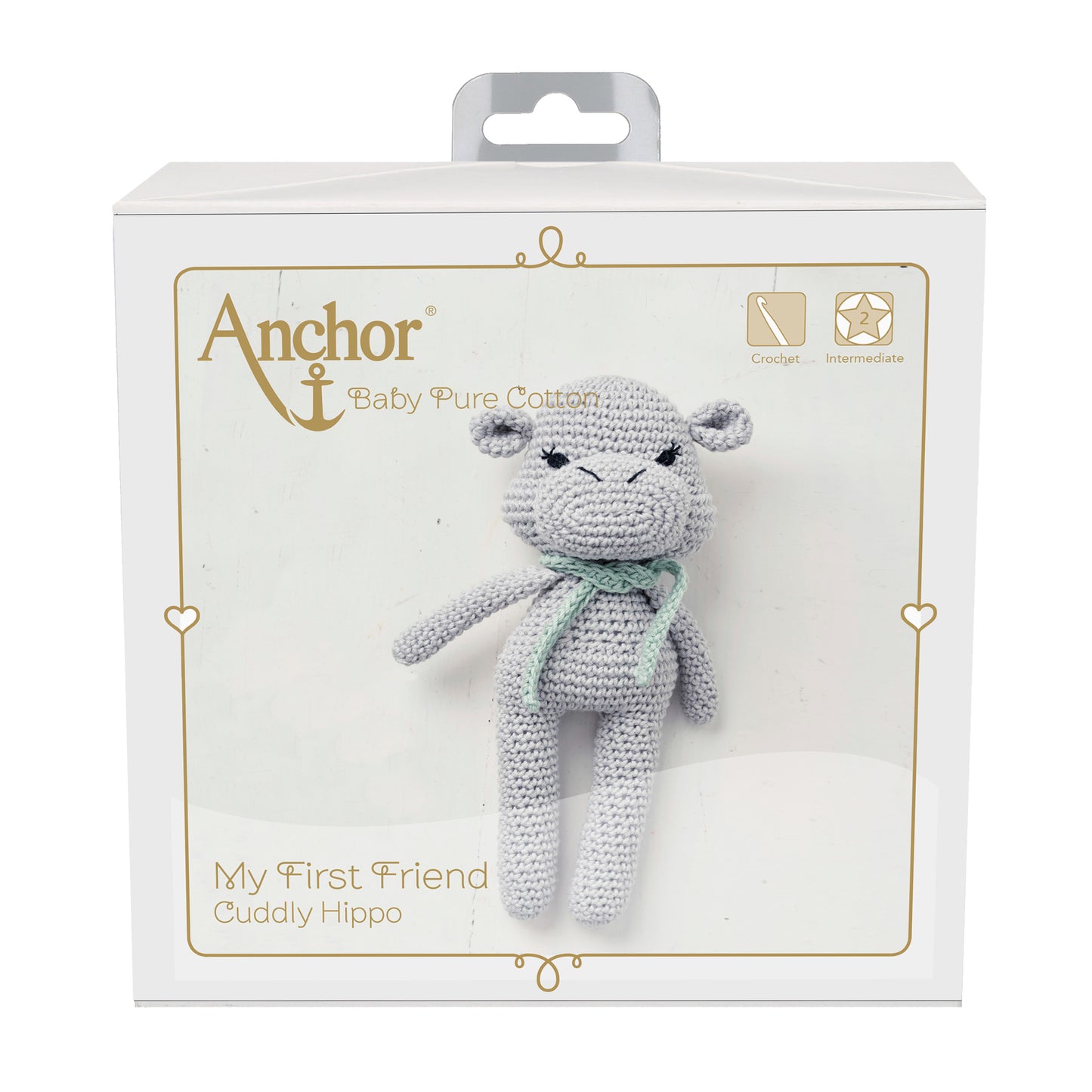 Anchor Crochet Kit: Baby Pure Cotton: Amigurumi Hippo