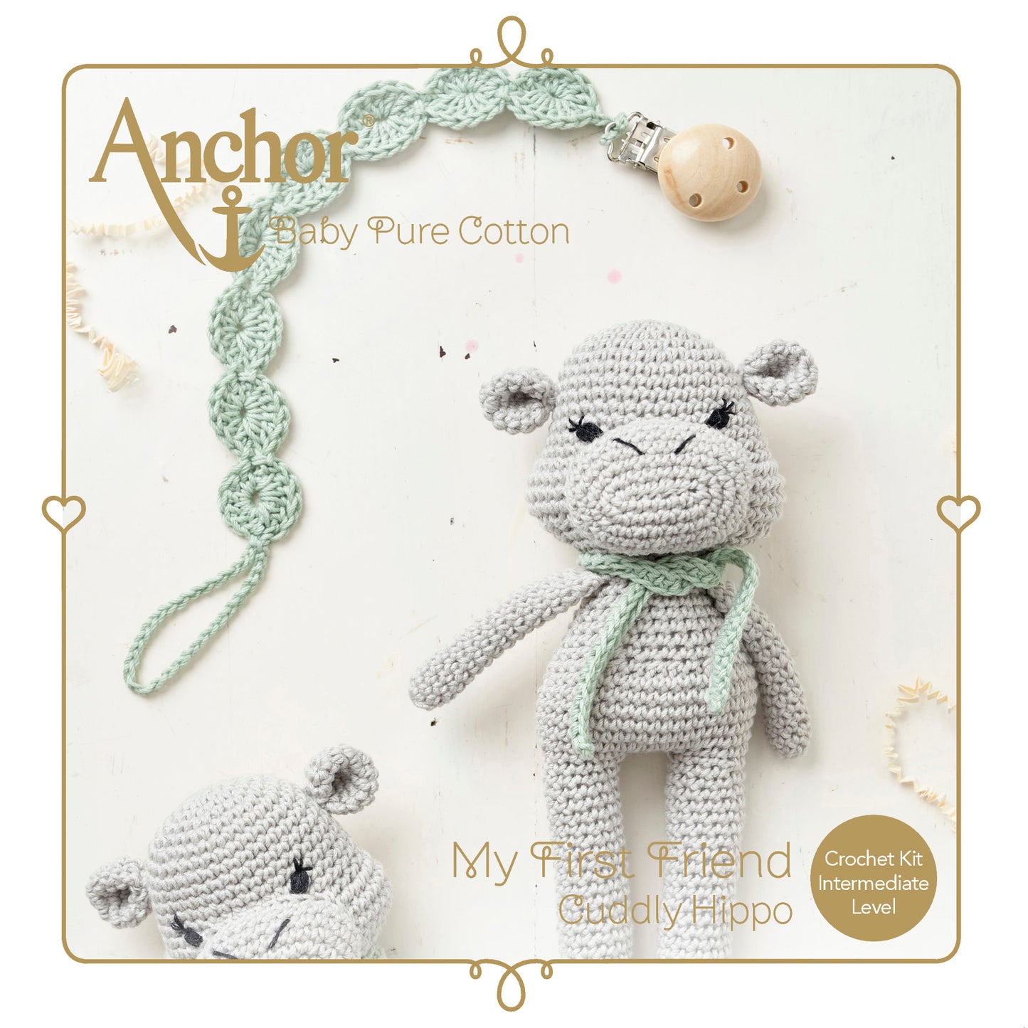 Anchor Crochet Kit: Baby Pure Cotton: Amigurumi Hippo