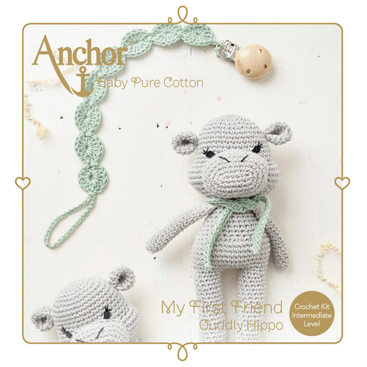 Anchor Crochet Kit: Baby Pure Cotton: Amigurumi Hippo