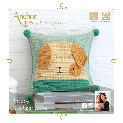 Anchor Crochet Kit Cushion Cover Baby Pure Cotton Puppy