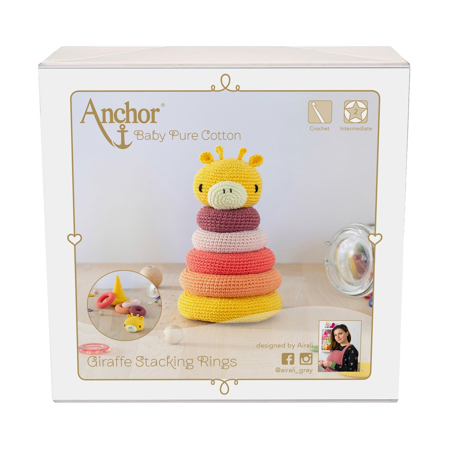 Anchor Crochet Kit: Stacking Toy: Giraffe