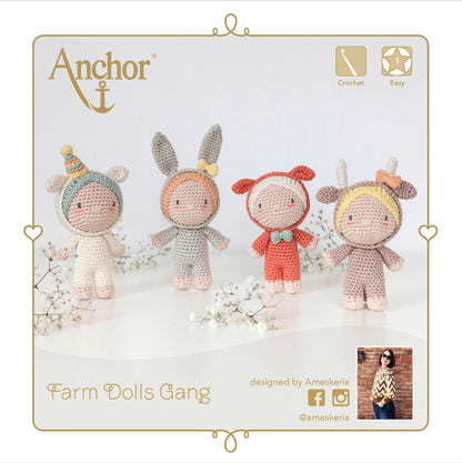 Anchor Crochet Kit Creativa Farm Dolls Gang