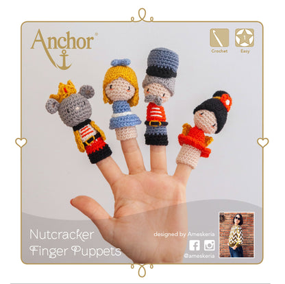 Anchor Crochet Kit Creativa Amigurumi Nutcracker Finger Puppets