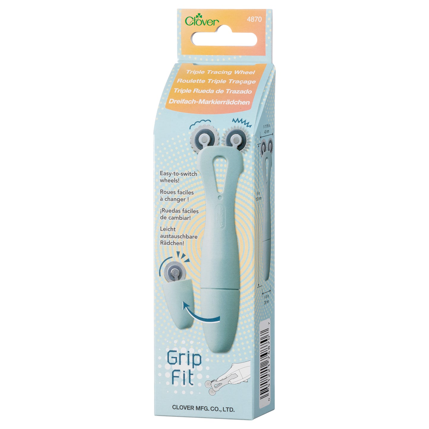 Clover Tracing Wheel: Triple: Grip Fit