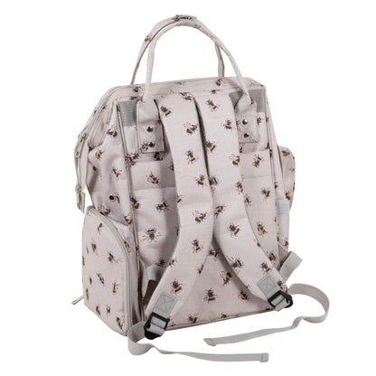 Hobby gift Craft Storage Backpack: Bee Durable & Waterproof Yarn Storage Rucksack with Multiple Compartments