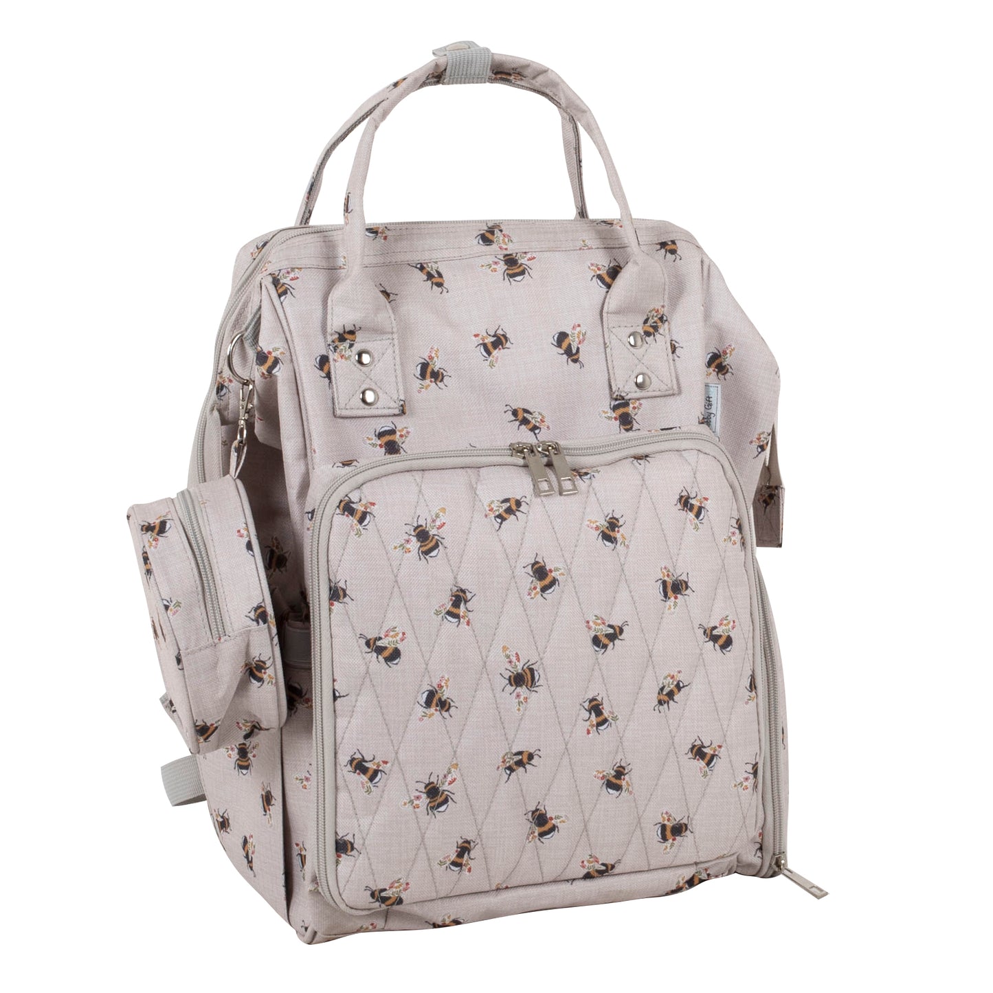 Hobby gift Craft Storage Backpack: Bee Durable & Waterproof Yarn Storage Rucksack with Multiple Compartments