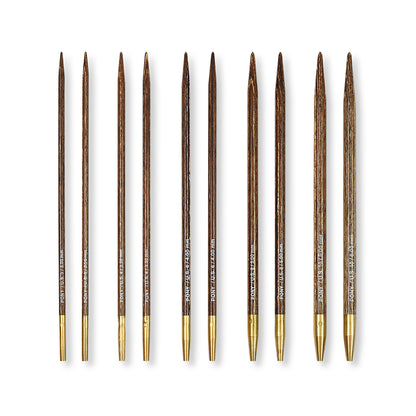 Pony Knitting Pins Double-Ended Sets of Five Perfect Felt Case 14cm x 3.00 - 6.00mm