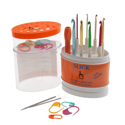 Pony Crochet Hooks Slick Interchangeable 2.00 - 6.00mm Pack of 8