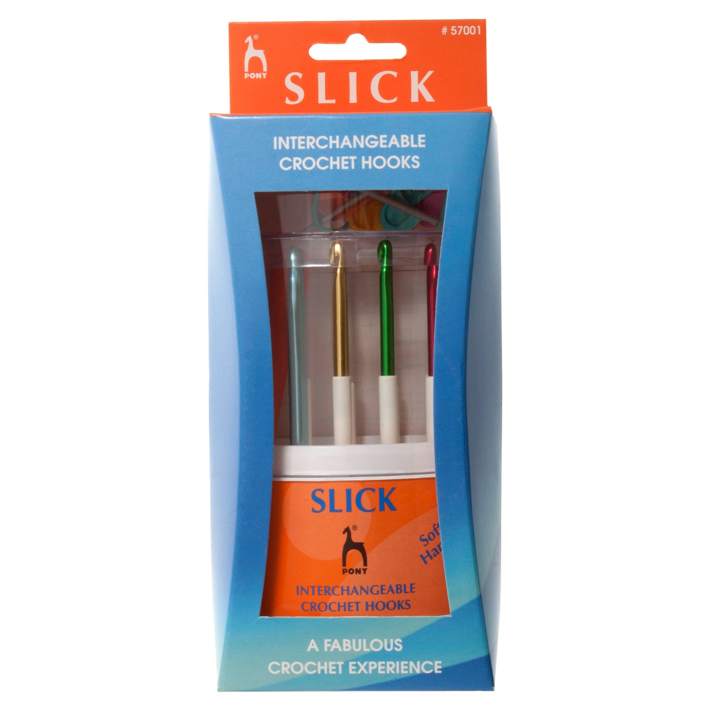 Pony Crochet Hooks Slick Interchangeable 2.00 - 6.00mm Pack of 8