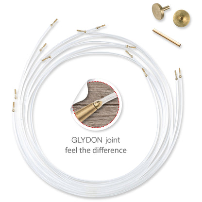 Pony Knitting Pins Circular Interchangeable Bamboo Set 5 pairs of 14cm pin shanks in sizes 3.00, 3.50, 4.00, 4.50 and 5.00mm