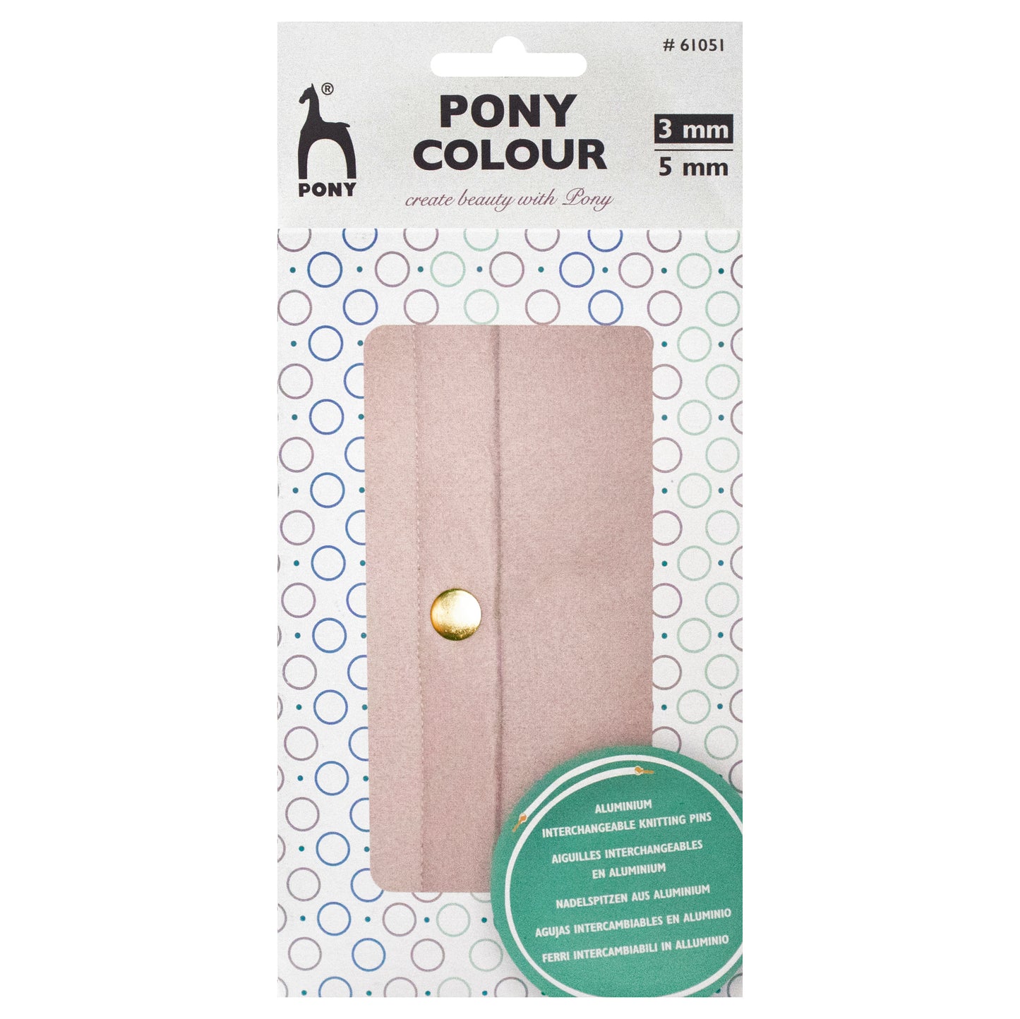 Pony Knitting Pins Circular Interchangeable Colour Set: 14cm x 3.00 - 5.00mm