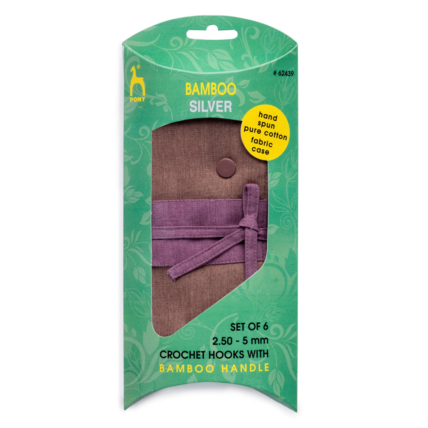 Pony Crochet Hook Gift Set: Bamboo: 14cm x 2.50 - 5.00mm: Pack of 6