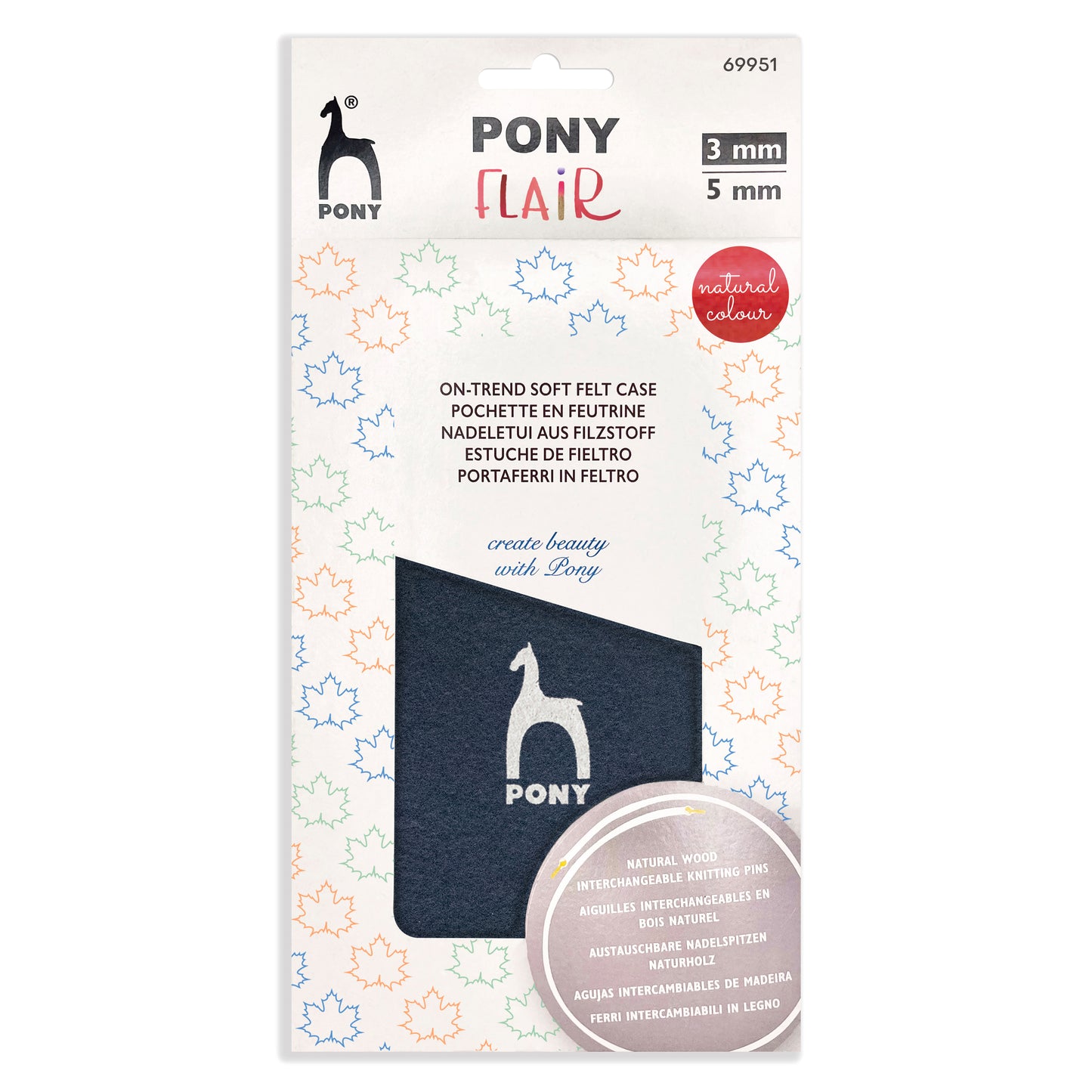 Pony Flair Natural Wood Circular Interchangeable Knitting Needle Set