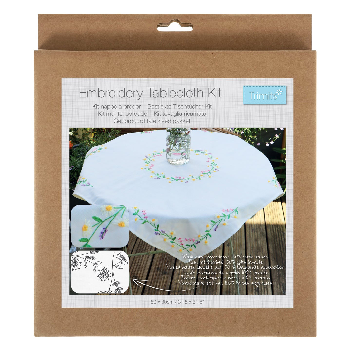 Trimits Embroidery Kit: Tablecloth: Daisy Chain
