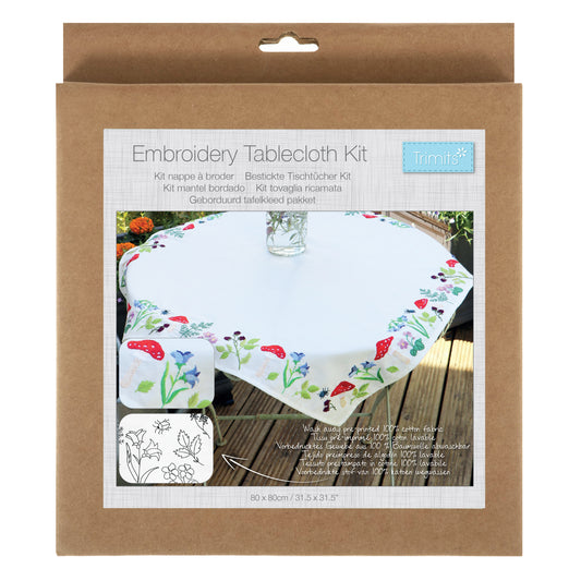 Trimits Embroidery Kit: Tablecloth: Toadstools