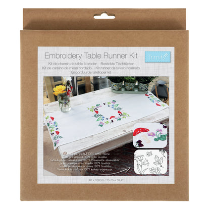 Trimits Embroidery Kit Table Runner: Toadstools