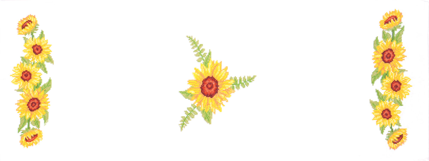 Trimits Printed Cross Stitch Kit: Table Runner: Sunflowers